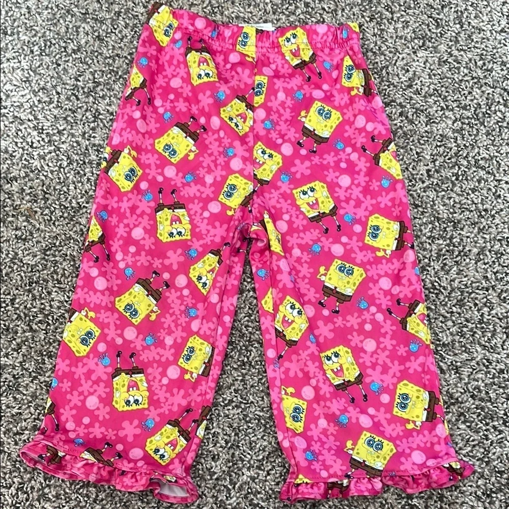 SpongeBob SquarePants Pink Kids Pajama Bottoms